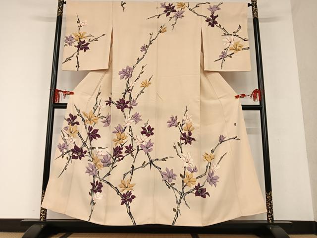 平和屋着物□本加賀友禅作家 成竹登茂男 上質な紬 白