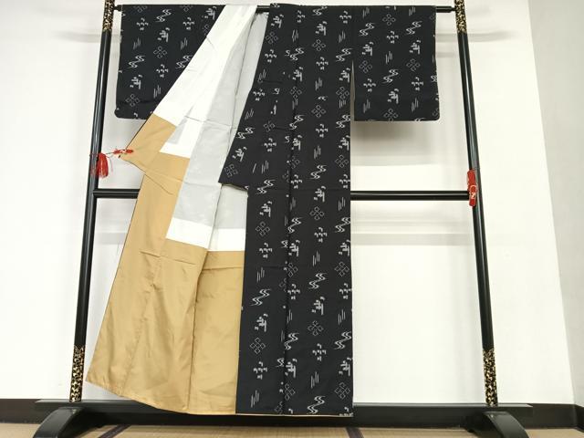 平和屋着物○上質な紬 よろけ縞 正絹 逸品 CAAS7012yc