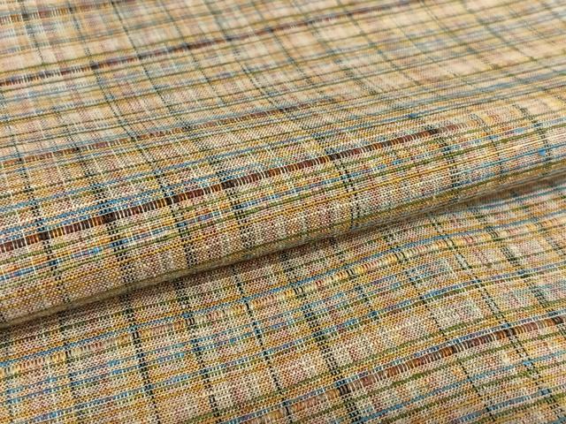 平和屋着物□上質な紬 格子 正絹 逸品 AAAL6929cs