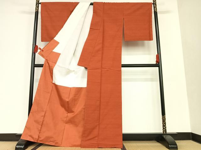 平和屋着物○菅原工房 菅原結作 漢方染紬 民芸草木染 色無地