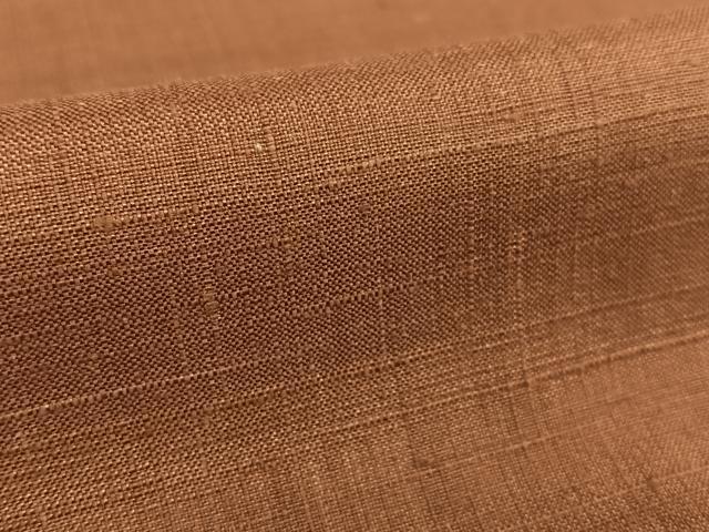 平和屋着物○上質な紬 色無地 栗皮茶色 正絹 逸品 未使用