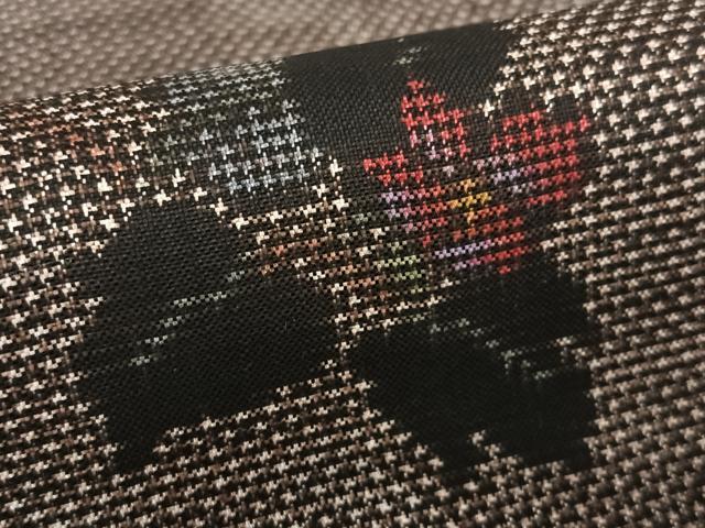 平和屋着物○本場大島紬 7マルキ 泥染め 枝花文 正絹 逸品 CAAS7035yc