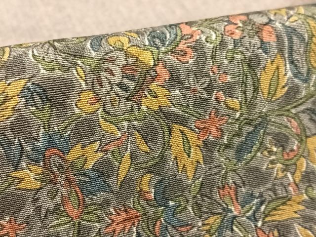 平和屋着物○訪問着 手描き 型染め 更紗花文 正絹 逸品 AAAT0658zg