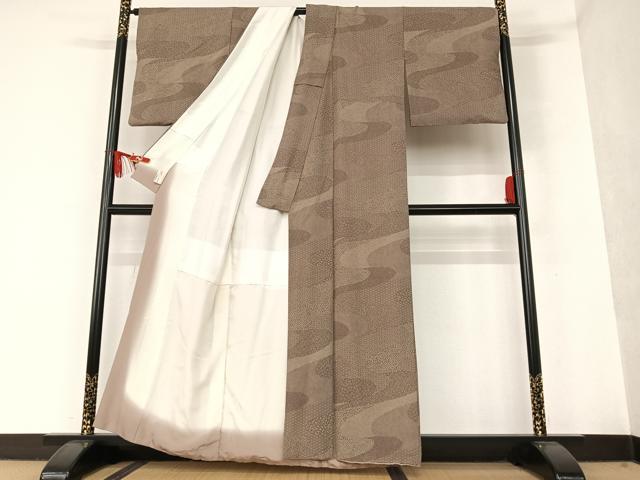 平和屋着物○江戸小紋 吉祥花文 正絹 逸品 AAAT0670zg