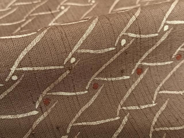 平和屋着物○上質な小紋 ろうけつ染め 網目文 正絹 逸品 AAAT0677zg