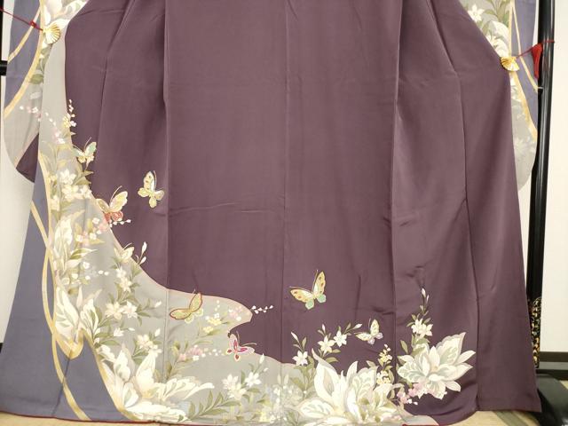 平和屋着物○豪華振袖 駒刺繍 花蝶文 金彩 正絹 逸品 AAAT0861ck