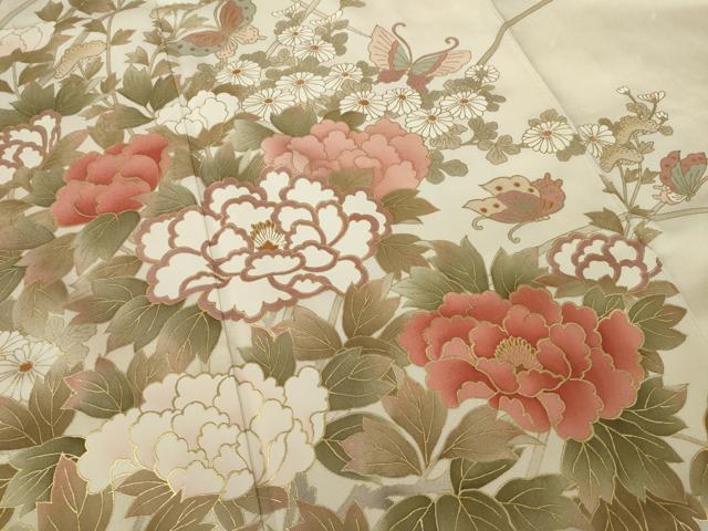 平和屋着物○訪問着 樹林地紋 暈し染め 金彩 正絹 逸品 DAAQ3238ps