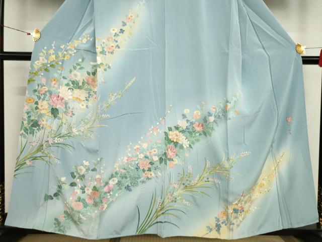 平和屋着物○訪問着 友禅 作家物 蘇州刺繍 暈し染め 金糸 正絹