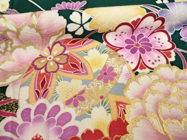 平和屋着物○豪華振袖 駒刺繍 流水雪輪花鞠文 金彩 ロング丈