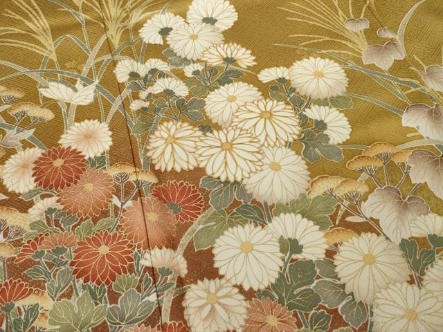 平和屋着物○訪問着 花蝶文 金彩 正絹 逸品 未使用 AAAT2210ck