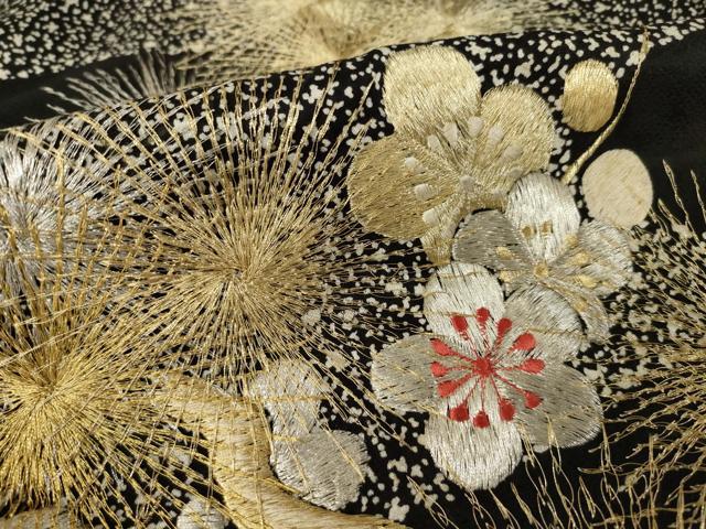 アンティーク　振袖　フルセット　正絹　着物　難あり　豪華　刺繍　　F5 r1358-f-1.jpg