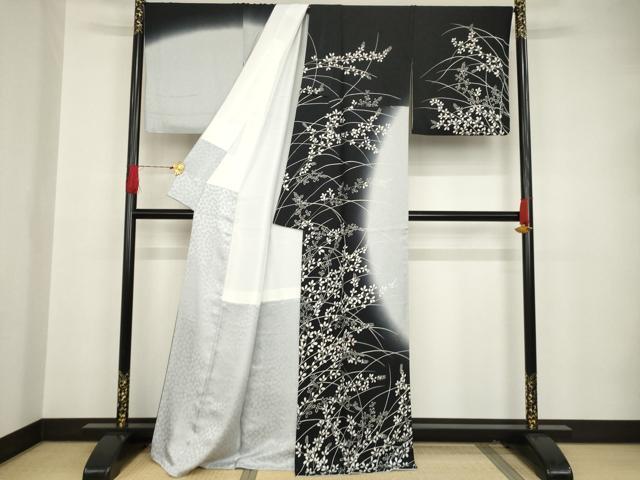 平和屋着物●訪問着　草花文　暈し染め　金彩　正絹　逸品　DAAY1039ps 平和屋着物○訪問着 草花文 暈し染め 金彩 正絹 逸品 DAAY1039ps 平和