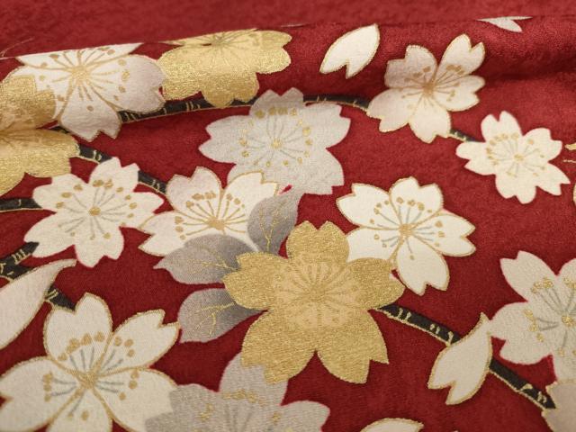 平和屋着物○豪華振袖 舞桜 暈し染 金彩 ロング丈 正絹 逸品