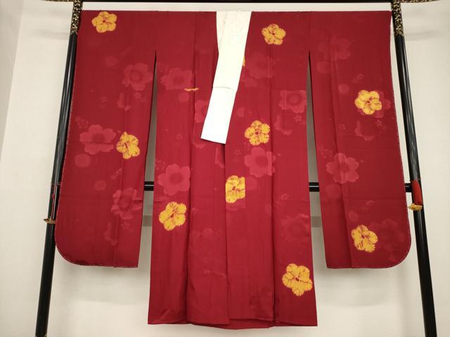 平和屋着物○豪華振袖・長襦袢(無双)セット 辻が花 総絞り 刺繍 舞花文 金