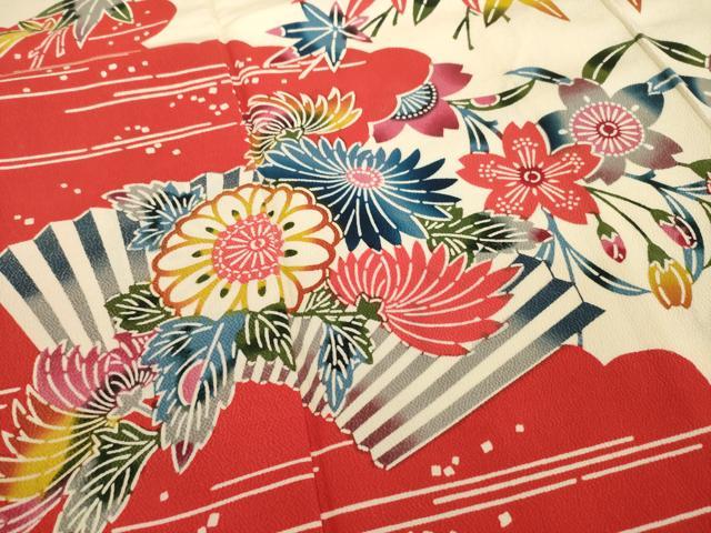 平和屋着物○豪華振袖 紅型 吉祥花鳥文 鬼しぼ縮緬 正絹 逸品 AAAW5235br