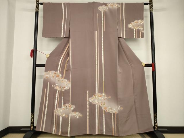 平和屋着物●訪問着　駒刺繍　宝づくし　金彩　正絹　逸品　AAAT2300ck