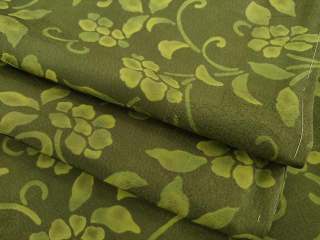 平和屋着物●上質な小紋　花唐草文　正絹　逸品　未使用　AAAT2301ck