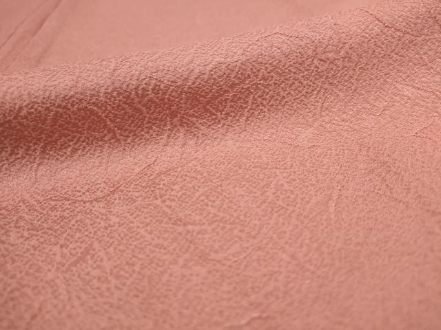 平和屋着物□上質な色無地 紋意匠 薄紅色 正絹 逸品 AAAT2660st