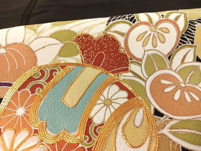 平和屋着物○創業460年・千總 黒留袖 駒刺繍 吉祥花丸文