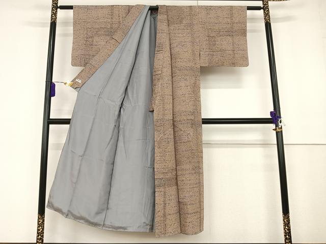 平和屋着物○総刺繍 小紋 中国三大刺繍 汕頭刺繍 スワトウ刺繍 幾何