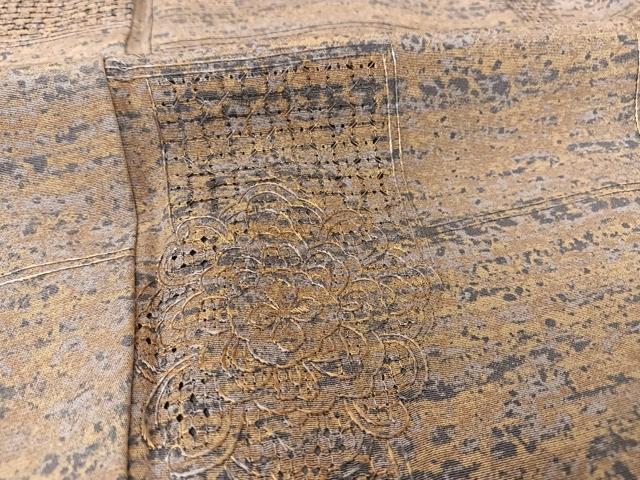 平和屋着物○総刺繍 小紋 中国三大刺繍 汕頭刺繍 スワトウ刺繍 幾何