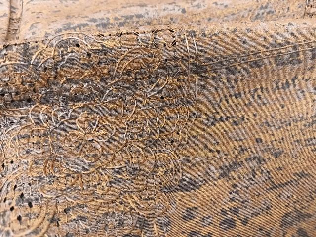 平和屋着物▽伝統工芸士 石塚幸生 江戸小紋 訪問着 単衣 草花文 正絹