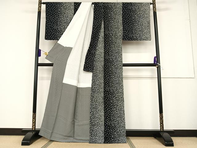 平和屋着物□上質な小紋 舞花文 正絹 逸品 AAAY3476mf