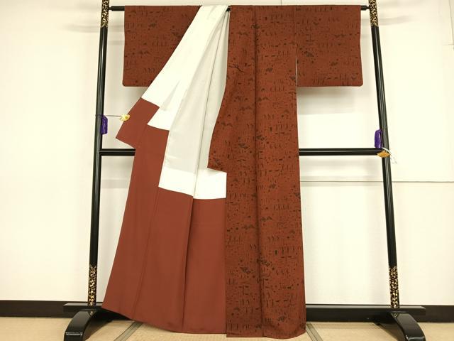 平和屋着物●重要無形文化財　人間国宝　中村勇二郎　江戸小紋　ツタンカーメン王　黄金のマスクとファラオの栄光 正絹 逸品 AAAT3063np 平和屋着物○重要無形文化財 人間国宝 中村勇二郎 江戸小紋