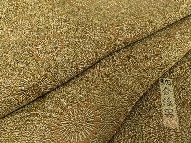 平和屋着物●重要無形文化財・伊勢手彫型本染・細合俊男　江戸小紋　菊唐草　鈴乃屋扱い　正絹　逸品　AAAT3074np