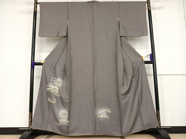 平和屋着物●訪問着　友禅　草花丸文　暈し染め　正絹　逸品　AAAT3083np