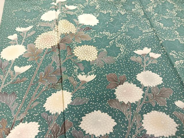 平和屋着物○訪問着 作家物 枝菊 蒔糊散らし 金彩 正絹 逸品