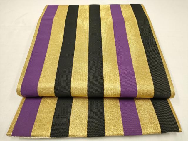 平和屋着物●振袖用　六通柄袋帯　間道　金糸　逸品　AAAT3739wj