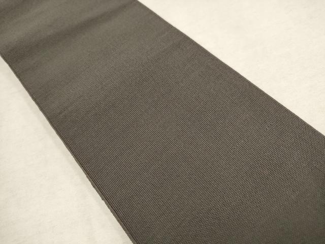 平和屋着物○男性 爪掻き本綴れ 角帯 黒橡色地 正絹 逸品