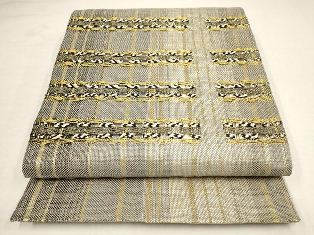 平和屋着物○ひなや工房 くむ・あむ・おる 伊豆蔵明彦 太鼓柄袋帯