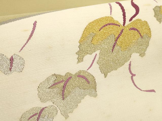 平和屋着物○爪掻き本綴れ 八寸名古屋帯 霞文 金銀糸