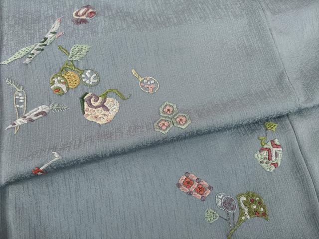 平和屋着物●訪問着　総刺繍　宝尽くし　成物　正絹　逸品　AAAT5092ck 平和屋着物○訪問着 総刺繍 宝尽くし 成物 正絹 逸品 AAAT5092ck