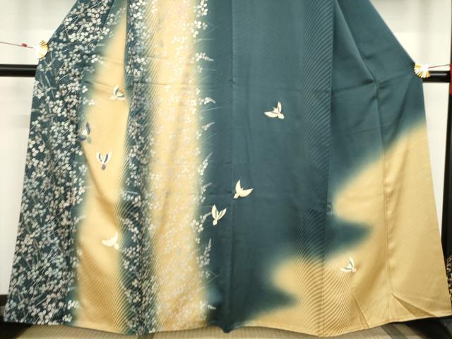 平和屋着物○LUILanue 訪問着 飛鳥文 暈し染 金銀彩 正絹 逸品