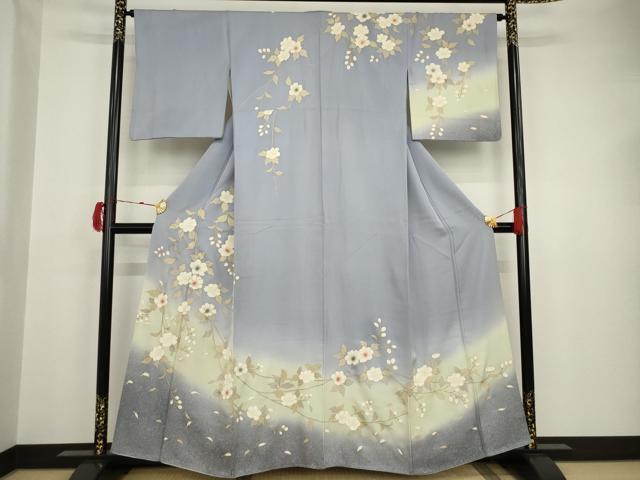 平和屋着物●訪問着　駒刺繍　暈し染　金彩　正絹　逸品　AAAT5131ck