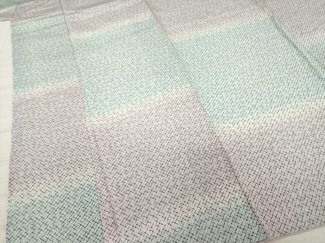 平和屋着物○上質な小紋 胴抜き仕立て 横段鹿の子文 正絹 逸品