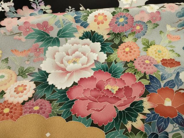 平和屋着物○本加賀友禅作家 奥原一就 色留袖 花車文 正絹