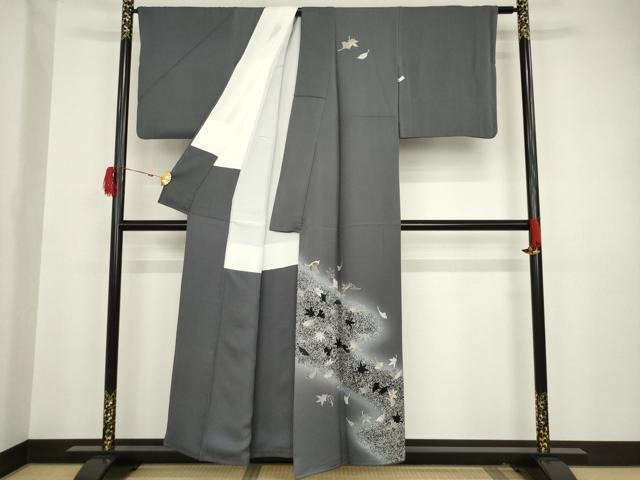 平和屋着物○訪問着 流水楓文 暈し染 金彩 正絹 逸品 AAAT5180ck