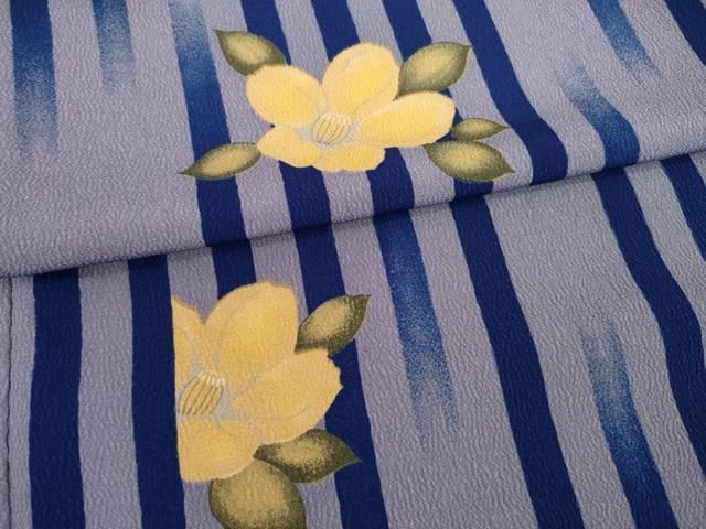 平和屋着物●上質な小紋　椿　正絹　逸品　AAAT5188ck