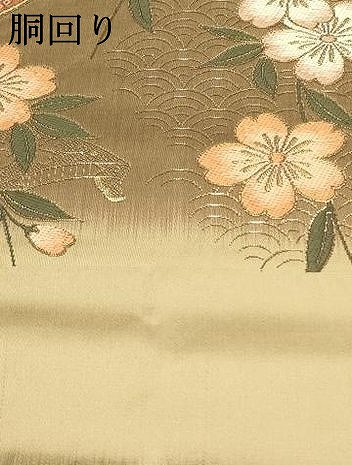 平和屋本店○六通柄袋帯 花楽器文 枝垂れ桜 楓 琴 金糸 正絹