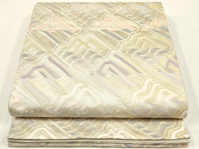 平和屋本店●両面全通柄袋帯　源氏香　金銀糸　やまと誂製　正絹　逸品　AAAT6558ay