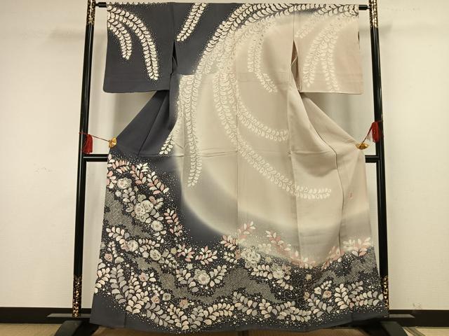 平和屋着物▽訪問着　単衣　作家物　辻が花　絞り　正絹　逸品　AAAT7413fy