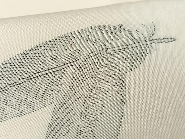 平和屋着物●上質な紬　縫取　羽文　正絹　逸品　AAAT9438np 平和屋着物○上質な紬 縫取 羽文 正絹 逸品 AAAT9438np