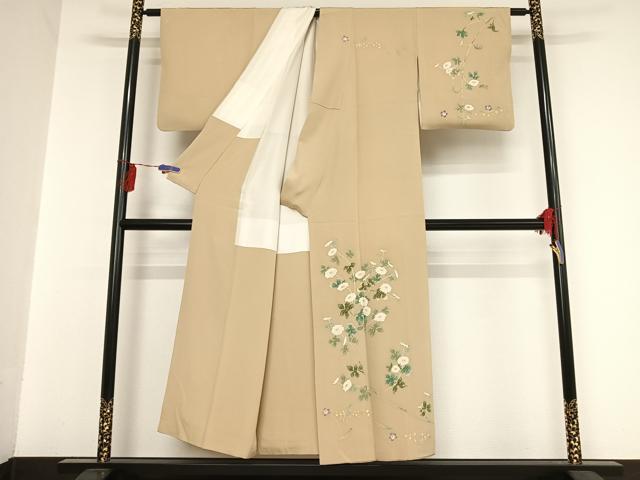 平和屋着物●無地絵羽訪問着　道長亀甲文　木蘭色　正絹　逸品　AAAW8145ma 平和屋着物○無地絵羽訪問着 道長亀甲文 木蘭色 正絹 逸品 AAAW8145ma