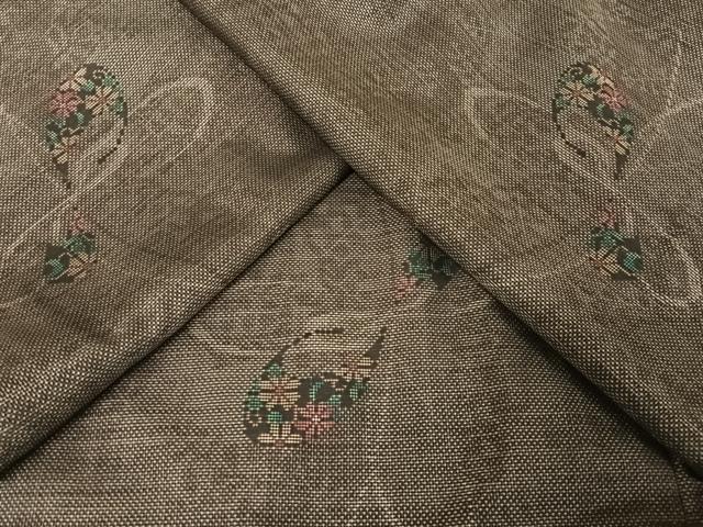 平和屋着物●本場大島紬　９マルキ　舞花文　ロング丈　正絹　逸品　未使用　AAAU0003np