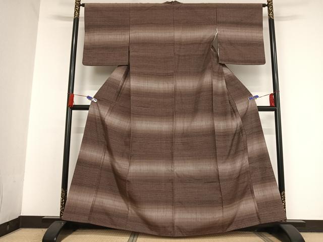 平和屋着物○上質な紬 格子 黒地 やまと誂製 正絹 逸品 DAAS3418ps