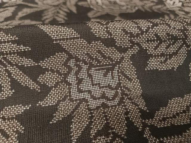 平和屋着物○本場大島紬 9マルキ 更紗花文 正絹 逸品 AAAU0032np